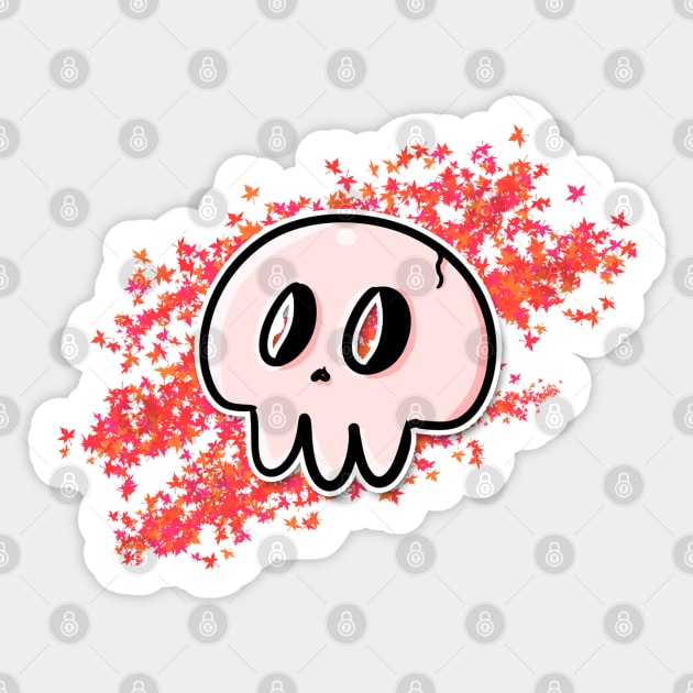 Pink Skull Sticker by Aldyz